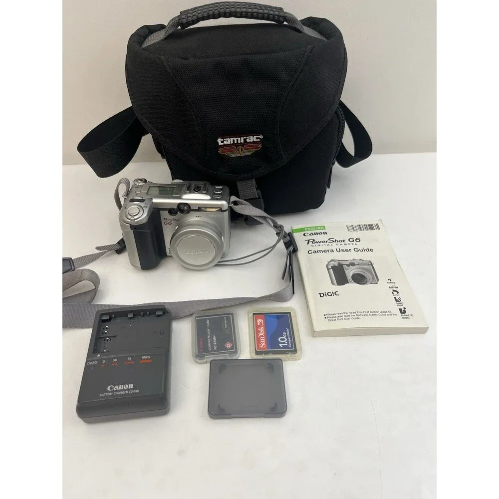 Canon PowerShot G6 7.1 Megapixels 4x Optical Zoom Digital Camera, Case FOR PARTS